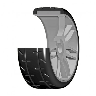 GRP GT Treaded Tires on new rims GRPGTX01-S4x2 Soft/Medium Compound 4 tires 